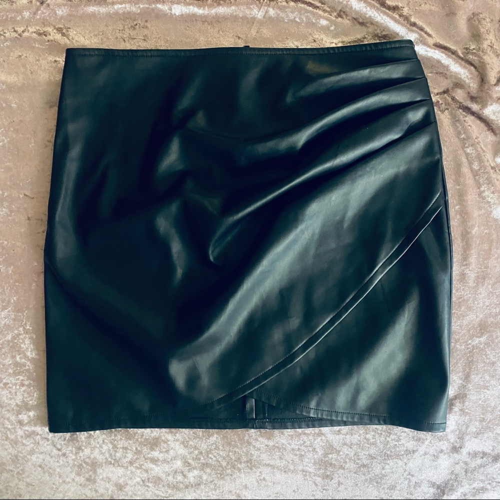 Fashion Nova's Shine Star Faux Leather Tulip Skirt